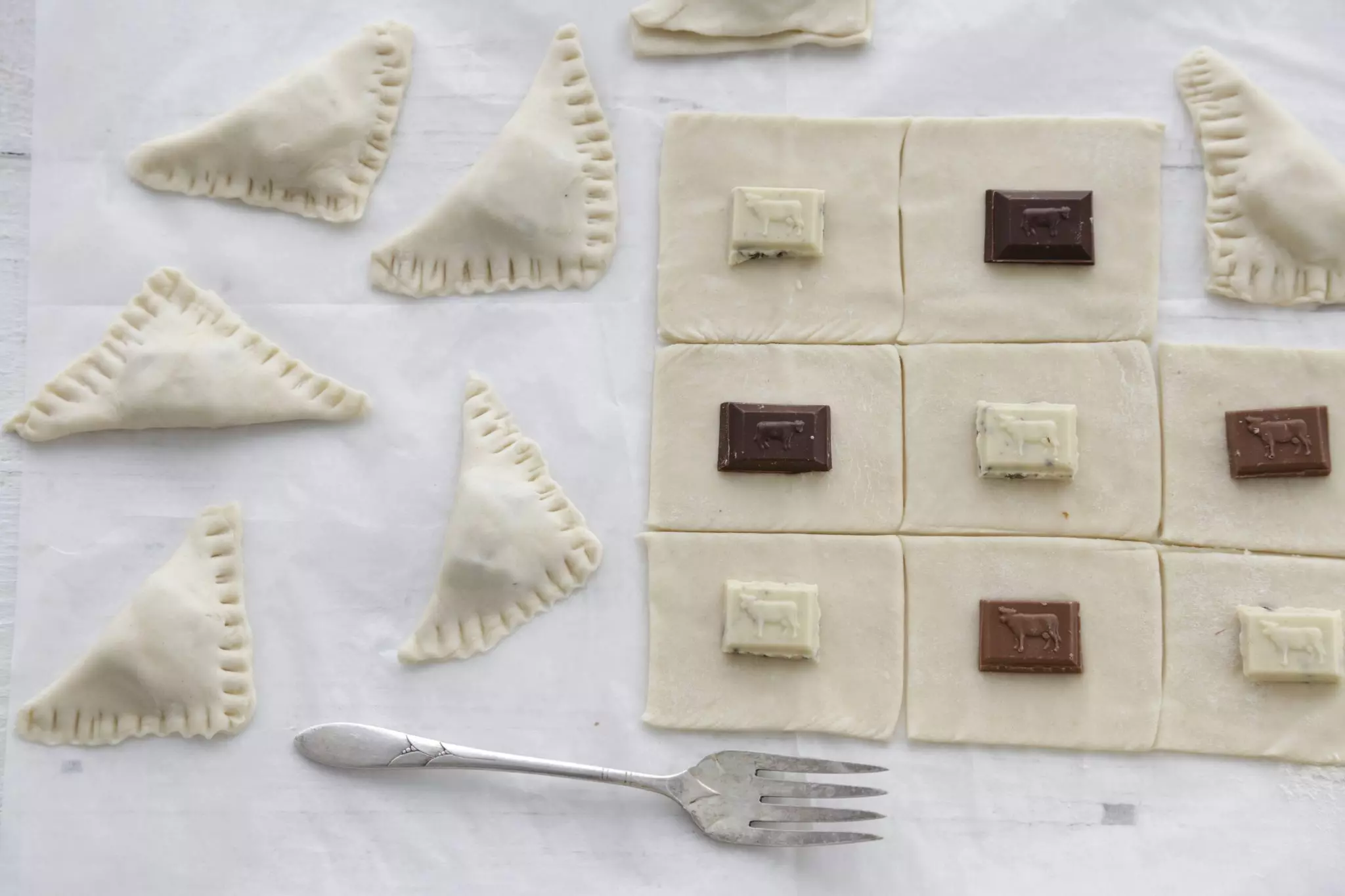 סוגרים את הריבועים לצורת משולש